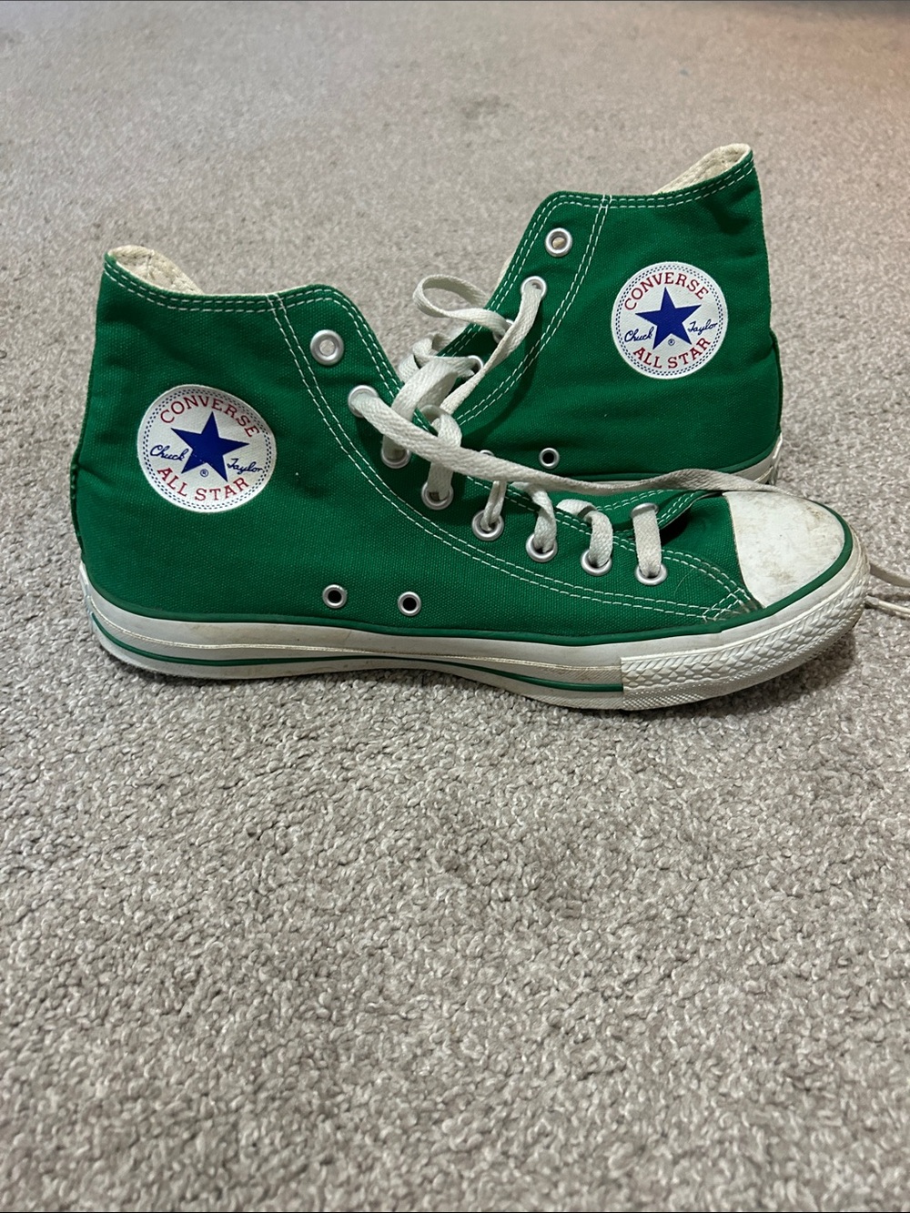 Green Converse High Top Chuck Taylor Sneakers